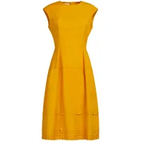 marni robe plissée à coupe mi-longue - jaune