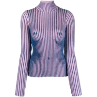 jean paul gaultier pull the body morphing en maille - rose
