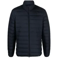 boggi milano veste matelassée zippée à patch logo - bleu