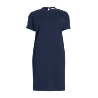 brunello cucinelli robe-t-shirt à détail de chaine boule monili signature - bleu