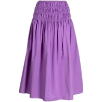 bambah jupe mi-longue bastide à design froncé - violet