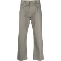 haikure pantalon en coton à coupe droite - gris