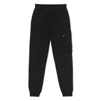 c.p. company kids pantalon de jogging à patch logo - noir