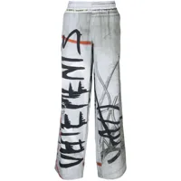 vetements pantalon de jogging à logo graffiti - gris