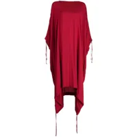 isaac sellam experience robe longue drapée 90º vice - rouge