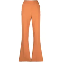 forte forte pantalon de tailleur à plis marqués - orange