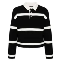 jw anderson pull à rayures - noir