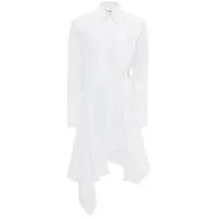 jw anderson robe-chemise à design asymétrique - blanc