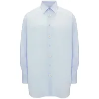 jw anderson chemise en coton à logo brodé - bleu