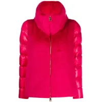 herno veste matelassée en peau lainée artificielle - rose