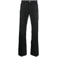 courrèges pantalon droit à logo brodé - noir