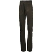 boris bidjan saberi pantalon skinny à design asymétrique - vert