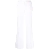 michael kors collection pantalon de costume haylee à coupe droite - blanc