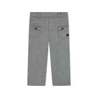 tartine et chocolat pantalon de jogging en coton à logo appliqué - gris
