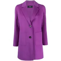 arma manteau en laine à simple boutonnage - violet