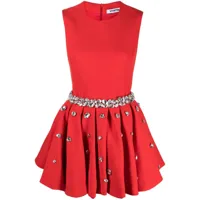 vivetta robe courte à ornements en cristal - rouge