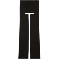 courrèges pantalon de tailleur chaps évasé - noir