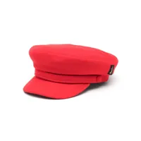 borsalino casquette gavroche à patch logo - rouge