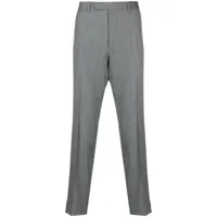 zegna pantalon de costume chino à plis marqués - gris