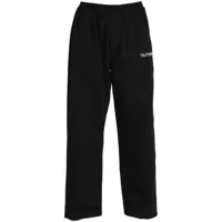 aries pantalon de jogging en coton à patch logo - noir