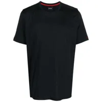 kiton t-shirt en coton à logo brodé - noir