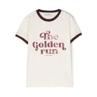 golden goose kids t-shirt à slogan imprimé - tons neutres