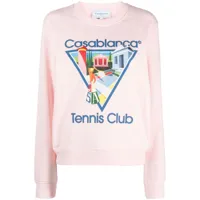 casablanca sweat tennis club à imprimé graphique - rose