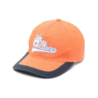 john galliano pre-owned casquette en cotton à logo imprimé (années 2000) - orange
