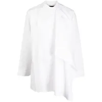 yohji yamamoto t-shirt en coton à design superposé - blanc