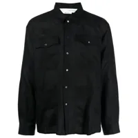 isabel benenato chemise à boutons en nacre - noir