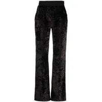 moschino jeans pantalon en velours à coupe droite - noir