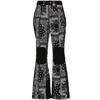 p.e nation pantalon de ski niseko à motif cachemire - noir