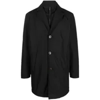 canali manteau superposé à simple boutonnage - noir