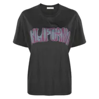 electric & rose t-shirt en coton à imprimé graphique - gris