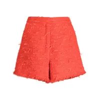 shiatzy chen short en tweed à taille haute - rouge