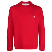 undercover pull en laine à patch logo - rouge