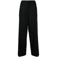 calvin klein pantalon de tailleur à plis - noir
