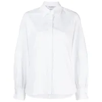 max mara chemise en coton à col pointu - blanc