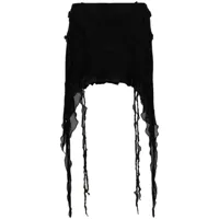 misbhv minijupe en coton à design asymétrique - noir