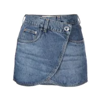 coperni minijupe en jean à design portefeuille - bleu