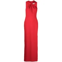 roland mouret robe longue asymétrique à design drapé - rouge