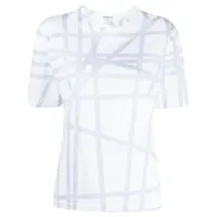 hermès t-shirt en coton à imprimé bolduc pre-owned (années 1990-2000) - blanc