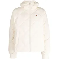chocoolate veste matelassée à logo appliqué - blanc