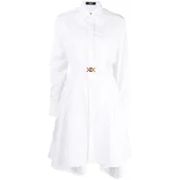 versace robe-chemise à coupe courte - blanc