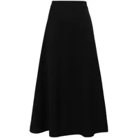 wardrobe.nyc jupe trapèze à coupe mi-longue - noir