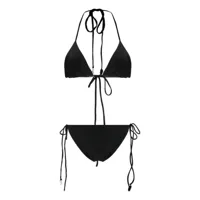 the mannei bikini omalo à bonnets triangles - noir