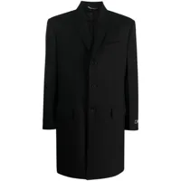 versace manteau de costume en laine vierge - noir