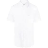 lacoste chemise en coton à logo brodé - blanc