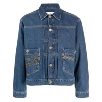 vivienne westwood veste en jean à détail de zip - bleu