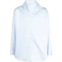 system chemise en coton à col pointu - bleu
